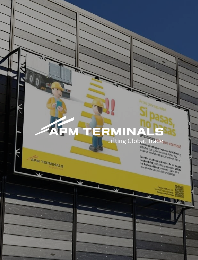 Campaña interna 360º en APM Terminals: Diseño gráfico corporativo y storytelling estratégico